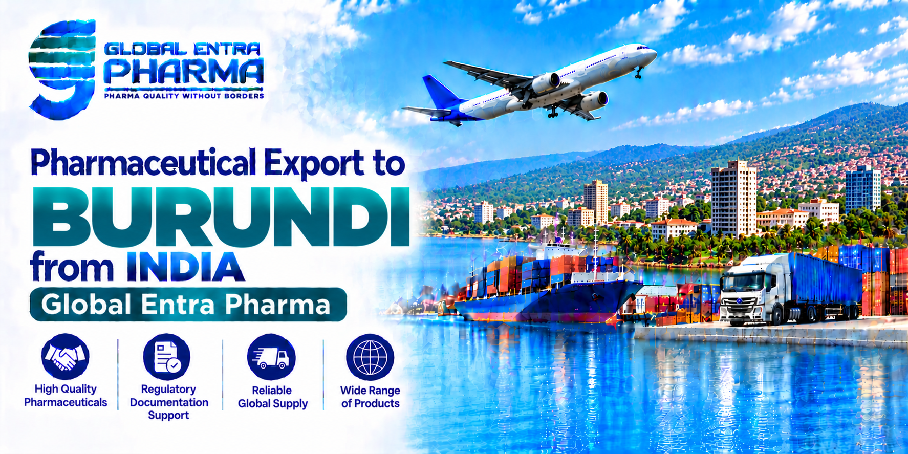 Pharmaceutical Export to Burundi from India | Global Entra Pharma